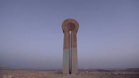 Desert Sculpture Beneath Spinning Star Trails and the North Star - Powered by Shutterstock - Get 15% off with code: PIKWIZARD15