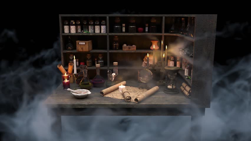 3D rendering of the wizard room