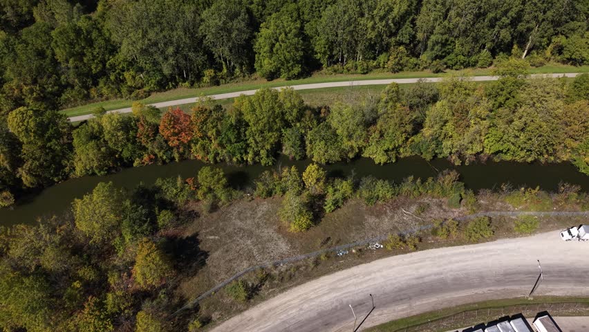 Aerial View of Brantford Ontario – Grand River, Downtown, Bridges, and Brant Conservation Area