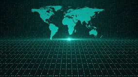 Glowing Connections In Global Earth Map, Digital Technology World Map - Powered by Shutterstock - Get 15% off with code: PIKWIZARD15