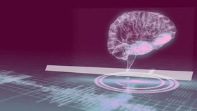 Animation of human brain and scientific data processing. Global science, connections, computing and data processing concept digitally generated video - Powered by Shutterstock - Get 15% off with code: PIKWIZARD15