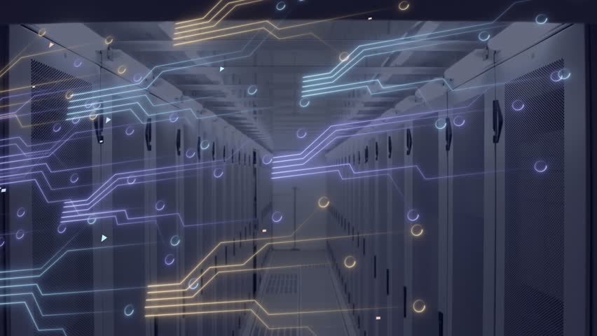 Animation of circuit board and digital data processing over computer servers. Global connections, computing and data processing concept digitally generated video. - Powered by Shutterstock - Get 15% off with code: PIKWIZARD15