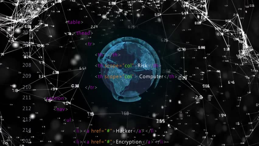 Animation of digital data processing over globe. Global connections, computing and data processing concept digitally generated video. - Powered by Shutterstock - Get 15% off with code: PIKWIZARD15