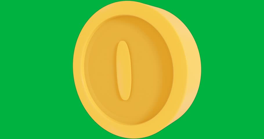 3D yellow disc rotating on transparent background showing beveled edge central oval for UI design. Abstract shape, digital icon, minimalistic design, modern interface, vector illustration, futuristic