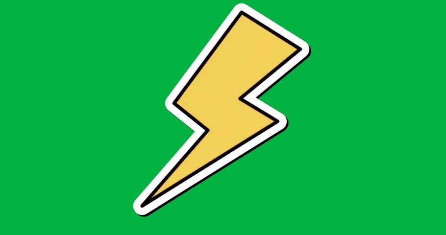 Lightning bolt icon glowing on transparent background, powering technology interface design. Energy, power, technology, icon, symbol, digital, minimalistic