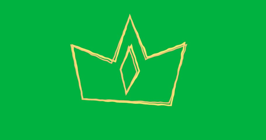 showing yellow crown icon with central diamond shape over transparent backdrop for logo design. Regal, emblem, heraldic, symbolism, luxury, prestige, graphic