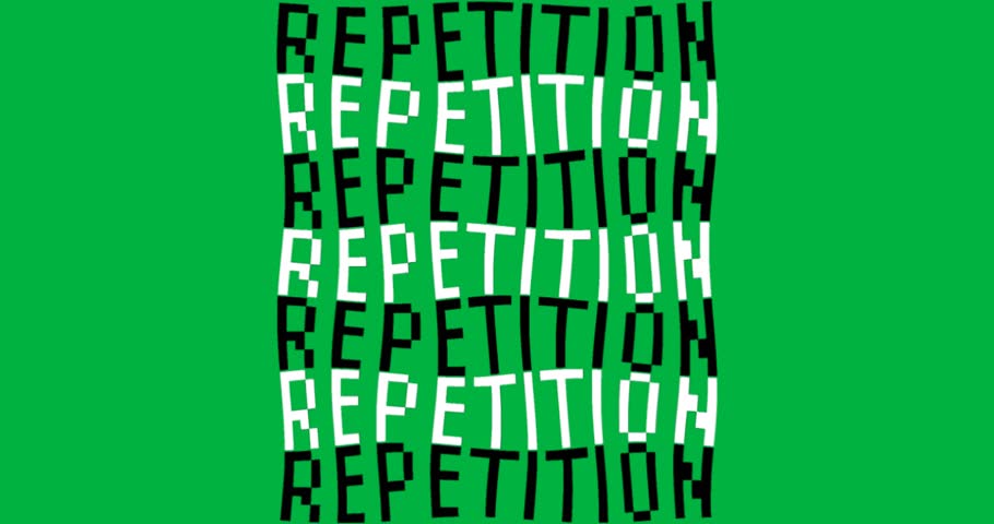 Stylized repetition text floating on transparent background showing glitch design for technology. Typography, glitch, abstract, digital, modern, minimal, design