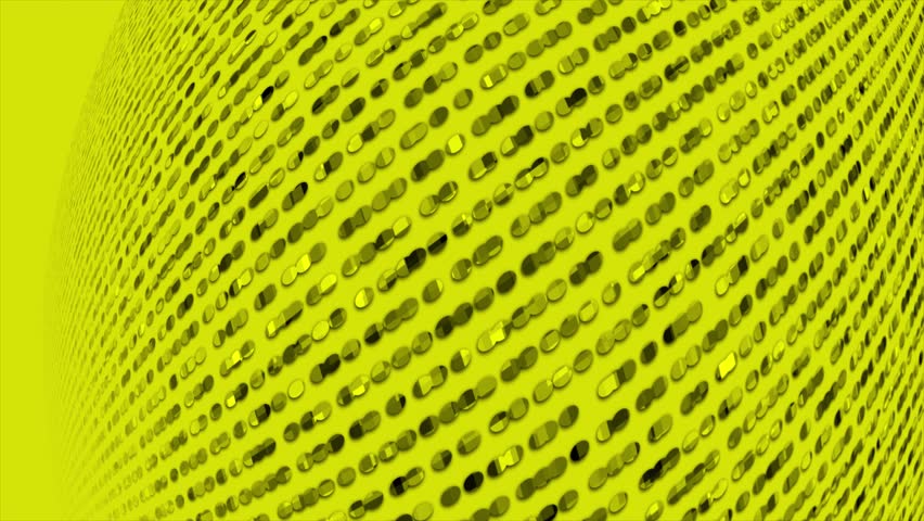 Animated Yellow color diagonally moving circular shapes 3d design loop able geometrical background	