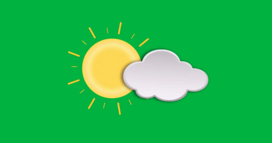 graphic designer applying vector sun and cloud icon with transparent background for weather design. Sun, cloud, weather, brightness, minimalism, graphic, illustration