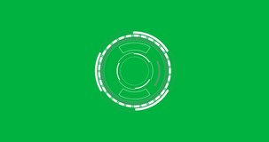 Abstract circular flat design HUD interface rotating over transparent background, featuring rings. Futuristic, geometric, technology, interface, digital, minimalist, sci-fi - Powered by Shutterstock - Get 15% off with code: PIKWIZARD15