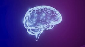 Transparent human brain floating on blue background with glowing data particles.. - Powered by Shutterstock - Get 15% off with code: PIKWIZARD15
