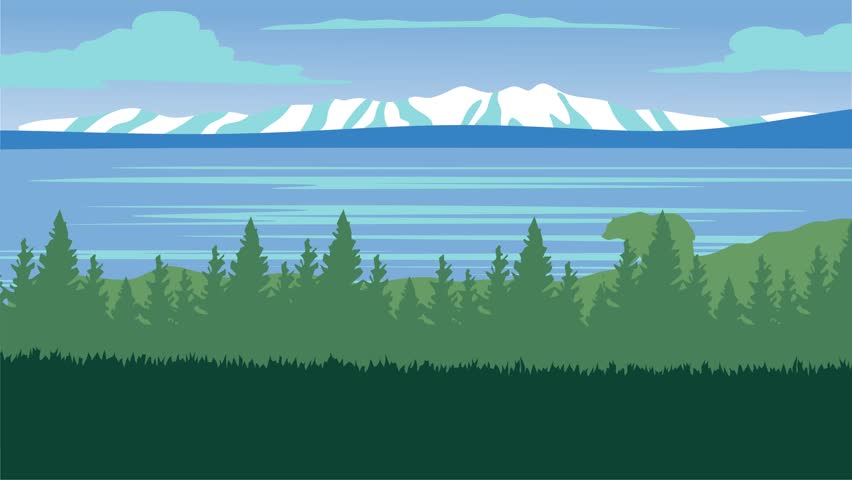 beautiful natural scenery in yellowstone national park