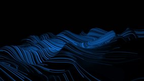 Animated Royal blue color digital data wave with dynamic lines hi-tech design dark technology background	 - Powered by Shutterstock - Get 15% off with code: PIKWIZARD15