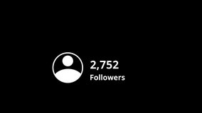 Social Media 10K Followers Counter Notification Animation | Incoming Followers Count 4K Alpha Channel - Powered by Shutterstock - Get 15% off with code: PIKWIZARD15