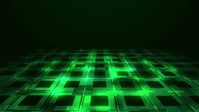 Green Neon Grid Futuristic Digital Network Landscape With Glowing Squares - Powered by Shutterstock - Get 15% off with code: PIKWIZARD15