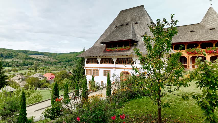 Barsana monastery heritage complex in Maramures region Romania