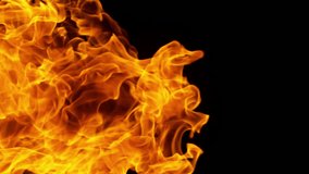 Super Slow Motion Shot of Fireball Transition Isolated on Black Background at 1000fps. - Powered by Shutterstock - Get 15% off with code: PIKWIZARD15