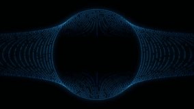 Abstract Blue Digital Eye Core With Flowing Particle Wave Animation. Futuristic Tech Background Loop For Data, Ai, And Innovation Visualizations, Futuristic Digital Wave: Abstract Blue Glowing - Powered by Shutterstock - Get 15% off with code: PIKWIZARD15