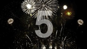 2026 Happy New Year golden text shine light animation Celebration. Beautiful glow bokeh firework cinematic festive title abstract background. New year title intro festival New Year s greeting firework - Powered by Shutterstock - Get 15% off with code: PIKWIZARD15