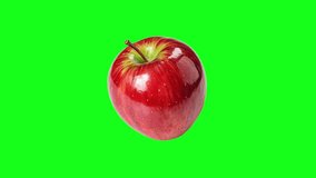 3d animated fresh red apple isolated on green screen, chroma key - Powered by Shutterstock - Get 15% off with code: PIKWIZARD15