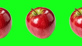 Rotation fresh red apple isolated on green screen, chroma key - Powered by Shutterstock - Get 15% off with code: PIKWIZARD15