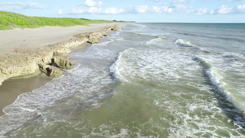 Blowing Rocks Preserve Anastasia Rock Beach Aerial 2