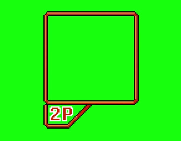 two player shiny frame in pixel art style with green screen background