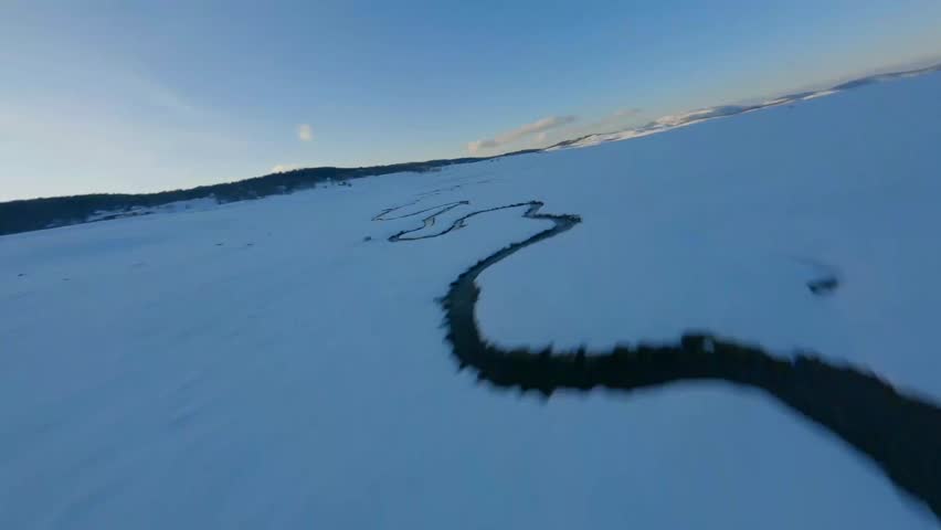Aerial view of river delta flowing through lush green vegetation and wetlands in Vietnam’s countryside.