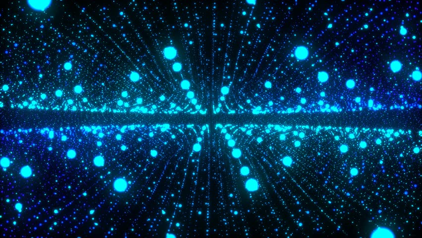 Animated neon blue background with glowing star lines, plexus of dots and stripes, meteor shower, digital network, energy field, LED strip effect, and cosmic path. Great for 4K intros, logos, promos.