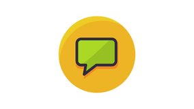Chat symbol in green speech bubble and orange circle for online conversation. Suitable for websites, social media, and communication themes. - Powered by Shutterstock - Get 15% off with code: PIKWIZARD15