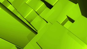 A captivating abstract 3D animation featuring an array of lime green cubes that dynamically shift and move, forming an intricate geometric pattern. - Powered by Shutterstock - Get 15% off with code: PIKWIZARD15