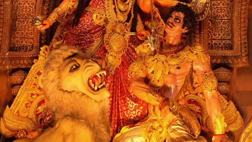 Kolkata , West Bengal , India - 09 24 2025: Durga puja at west bengal india