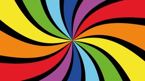 Seamless loop colorful spiral animation background with alpha channel. Vibrant rainbow swirl motion video for design, party visuals, music video, VJ loop, and dynamic abstract art projects - Powered by Shutterstock - Get 15% off with code: PIKWIZARD15