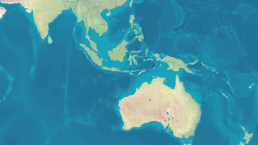 Christmas Island Map With Flag Animation