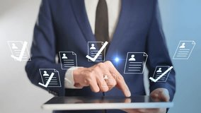 Executive manager making a hiring decision, a concept of human resources technology, business recruitment, and talent acquisition. - Powered by Shutterstock - Get 15% off with code: PIKWIZARD15