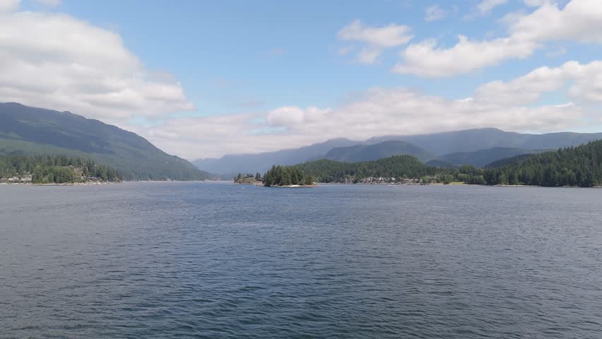 Majestic Fjord Landscape in Lower Mainland, British Columbia, Canada with Mountains and Forest