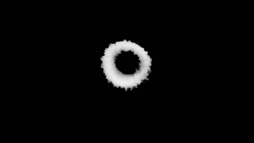 Super Slow Motion Shot of Atmospheric Smoke in Sphere Shape, Abstract Background at 1000fps.