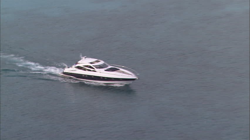 Aerial shot of boat