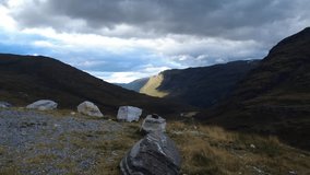 Exclusive 4K drone descent into a deep glacier-carved canyon near Ryabohyta in Northern Norway. - Powered by Shutterstock - Get 15% off with code: PIKWIZARD15