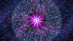 Vibrant Energy Burst With Radiant Center Dynamic Particles. Bold, abstract sci fi imagery featuring a vivid purple energy burst with a bright radiant center and swirling particles.  - Powered by Shutterstock - Get 15% off with code: PIKWIZARD15