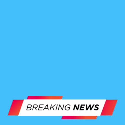 Breaking News 4k Animation with Blue Screen for News, headlines, reporting, tv.