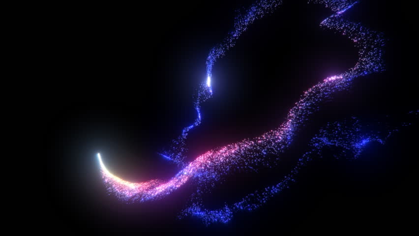 4K Bokeh lights. Holiday motion background. Glowing particle abstract. 2160p 60fps. Exploding particles. 3d rendering. Isolated on black effect. 2026 Trend footage. Blue and purple color