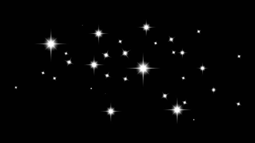 Twinkling stars animation on black screen. Magical, celestial, and perfect for holiday, fantasy, or cosmic themes