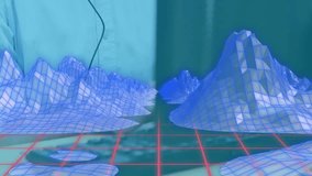 Animation of metaverse structures over caucasian man talking on phone headset and working at office. Global networking and business technology concept - Powered by Shutterstock - Get 15% off with code: PIKWIZARD15