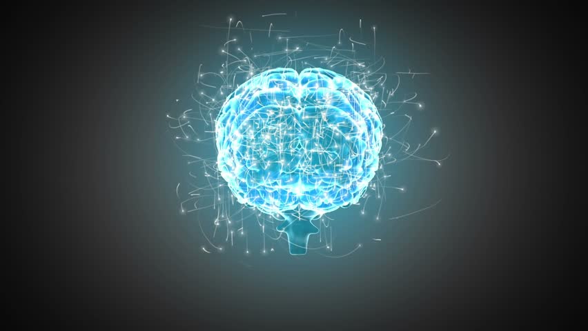 Animation of dots around illuminated human brain over mathematical equations and diagrams. Digitally generated, hologram, formulas, anatomy, artificial intelligence and technology concept. - Powered by Shutterstock - Get 15% off with code: PIKWIZARD15
