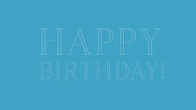 Animation of happy birthday text over pattern on blue background. Birthday, party, digital interface, communication, computing and data processing concept digitally generated video. - Powered by Shutterstock - Get 15% off with code: PIKWIZARD15