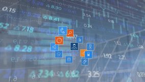 A trading board with changing numbers and graphs. Global business global business data processing digital interface and connections concept digitally generated video. - Powered by Shutterstock - Get 15% off with code: PIKWIZARD15