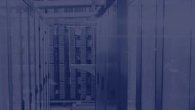 Animation of data processing and light trails against computer server room. Computer interface and business data storage technology concept - Powered by Shutterstock - Get 15% off with code: PIKWIZARD15