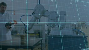 Digital animation of an empty blue matrix. Global business finance and data processing concept digitally generated video. - Powered by Shutterstock - Get 15% off with code: PIKWIZARD15