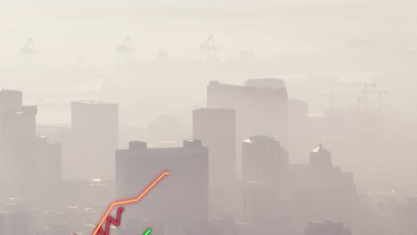 Animation of line graphs showing growth over aerial view of silhouette modern buildings in city. Digital composite, cityscape, architecture, urban, business, report, progress concept. - Powered by Shutterstock - Get 15% off with code: PIKWIZARD15